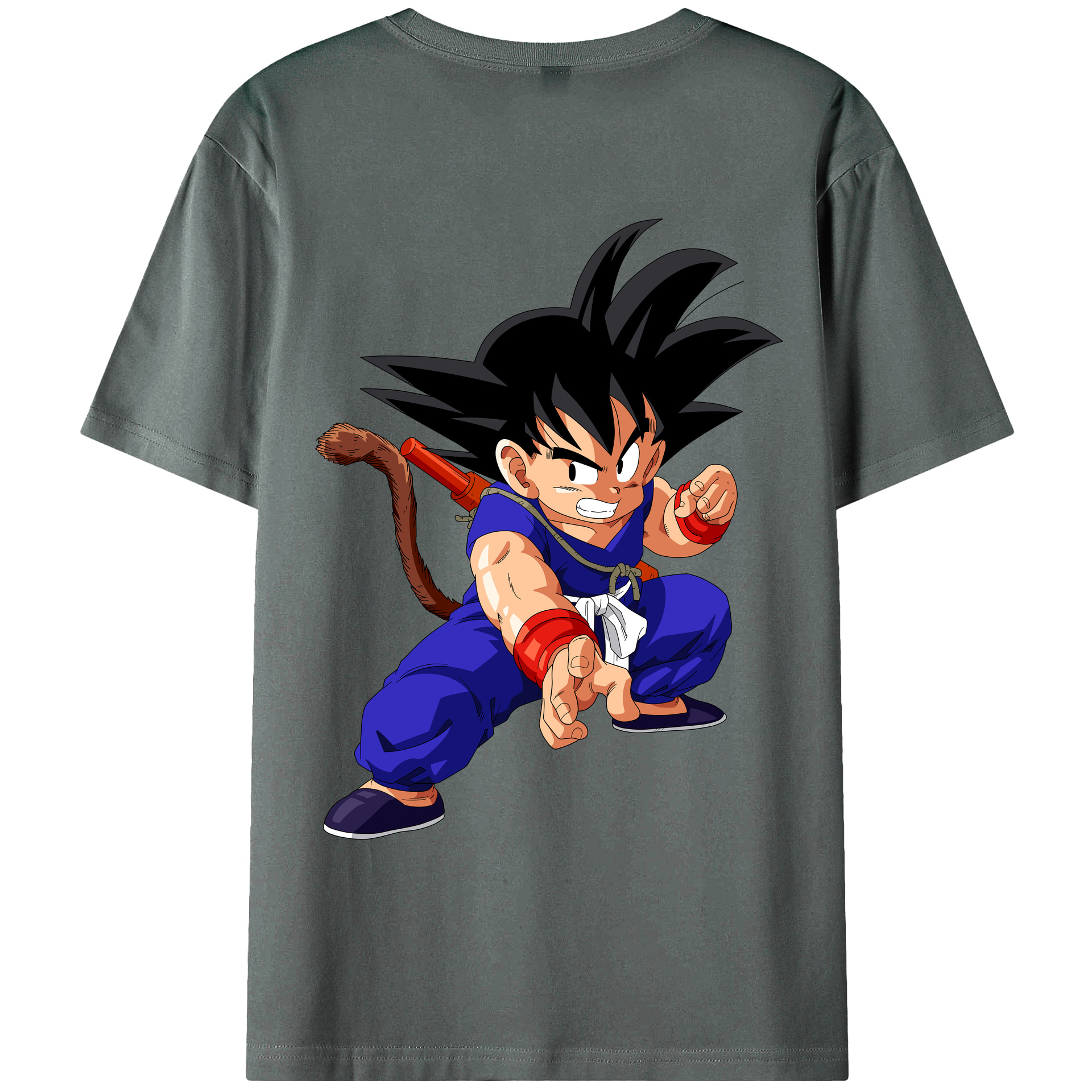 （画像用） ドラゴンボール 孫悟空（そん ごくう）Son Goku カカロット DRAGON BALL Kakarotto 綿100％ メンズ半袖Tシャツ（バックプリント） 通気性
